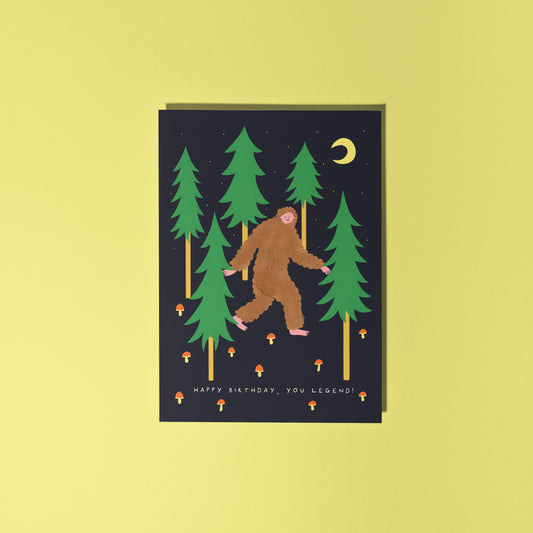 Bigfoot Legendary Birthday Card image 0