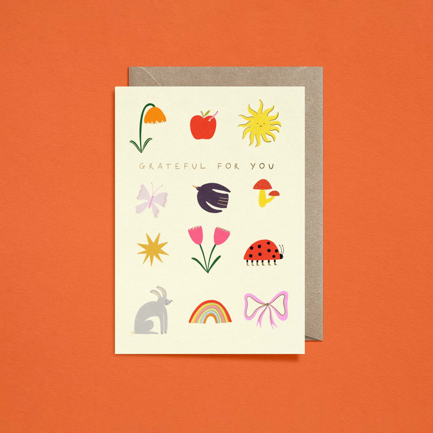 Grateful For You Card | Gold Foiled Card