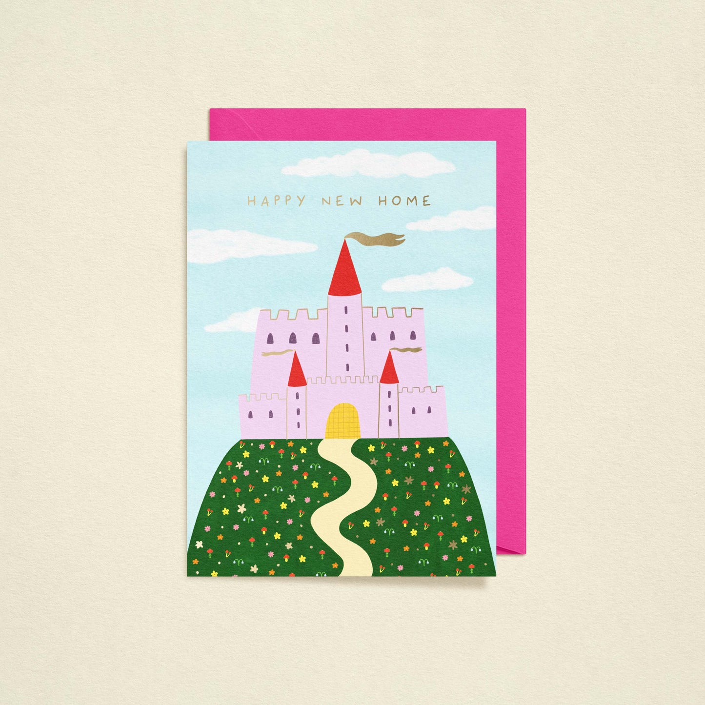 Castle Happy New Home Card | Gold Foiled Card