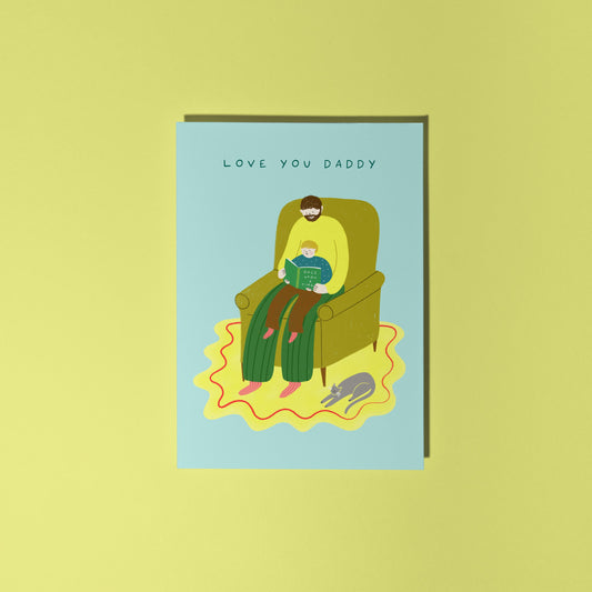 Love You Daddy Reading Card