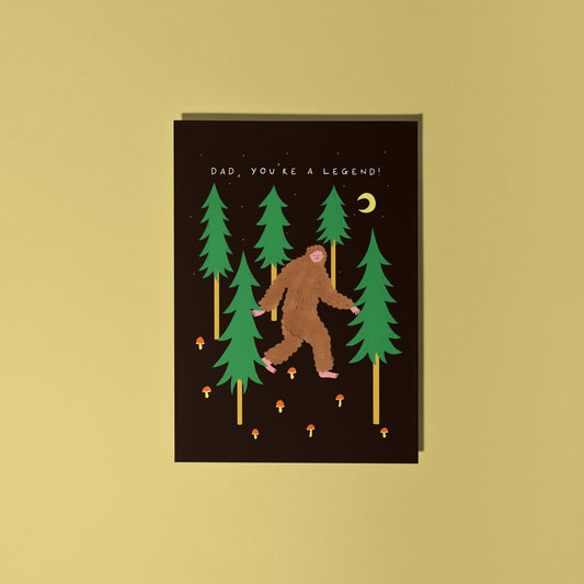 Bigfoot Dad Card