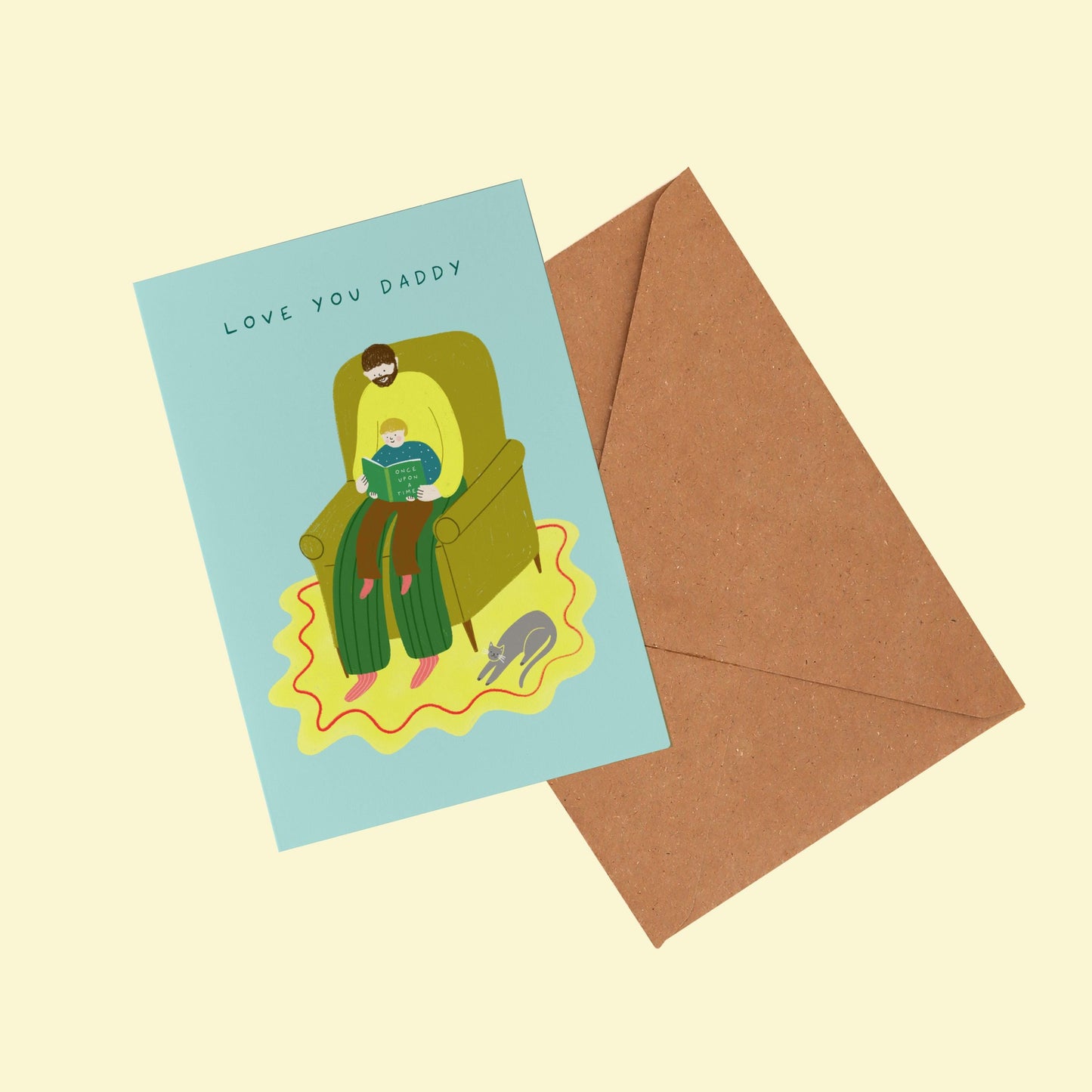 Love You Daddy Reading Card