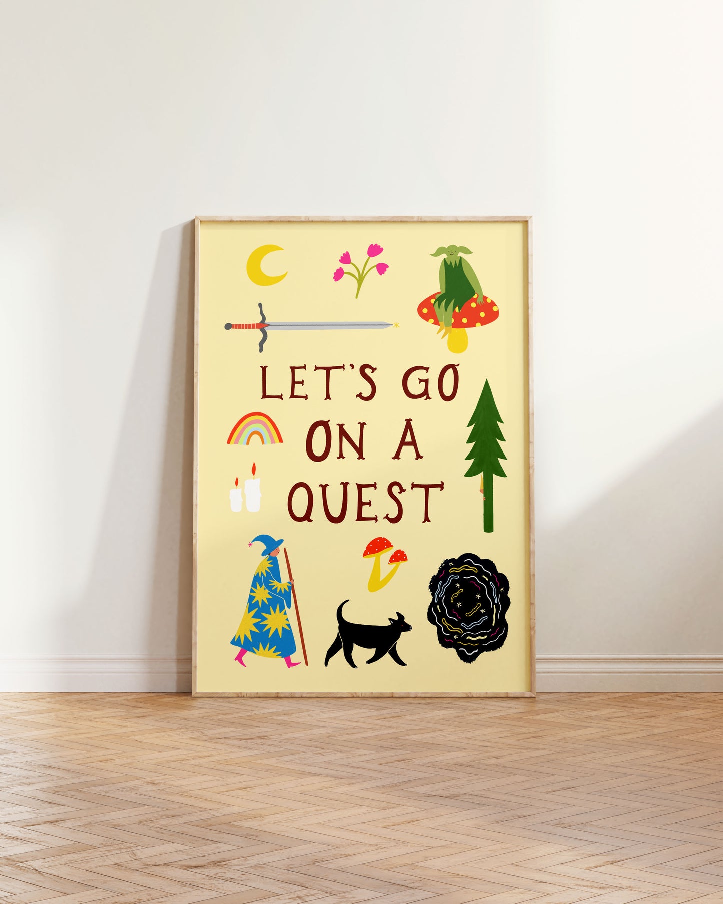 Let's Go On A Quest Art Print