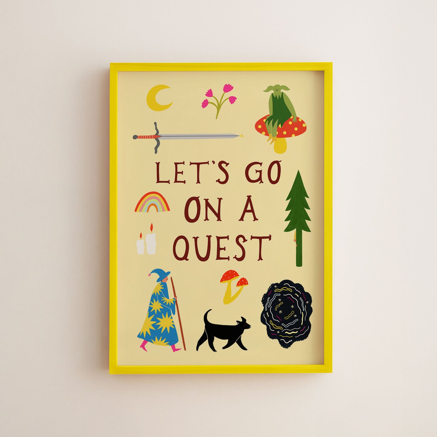 Let's Go On A Quest Art Print