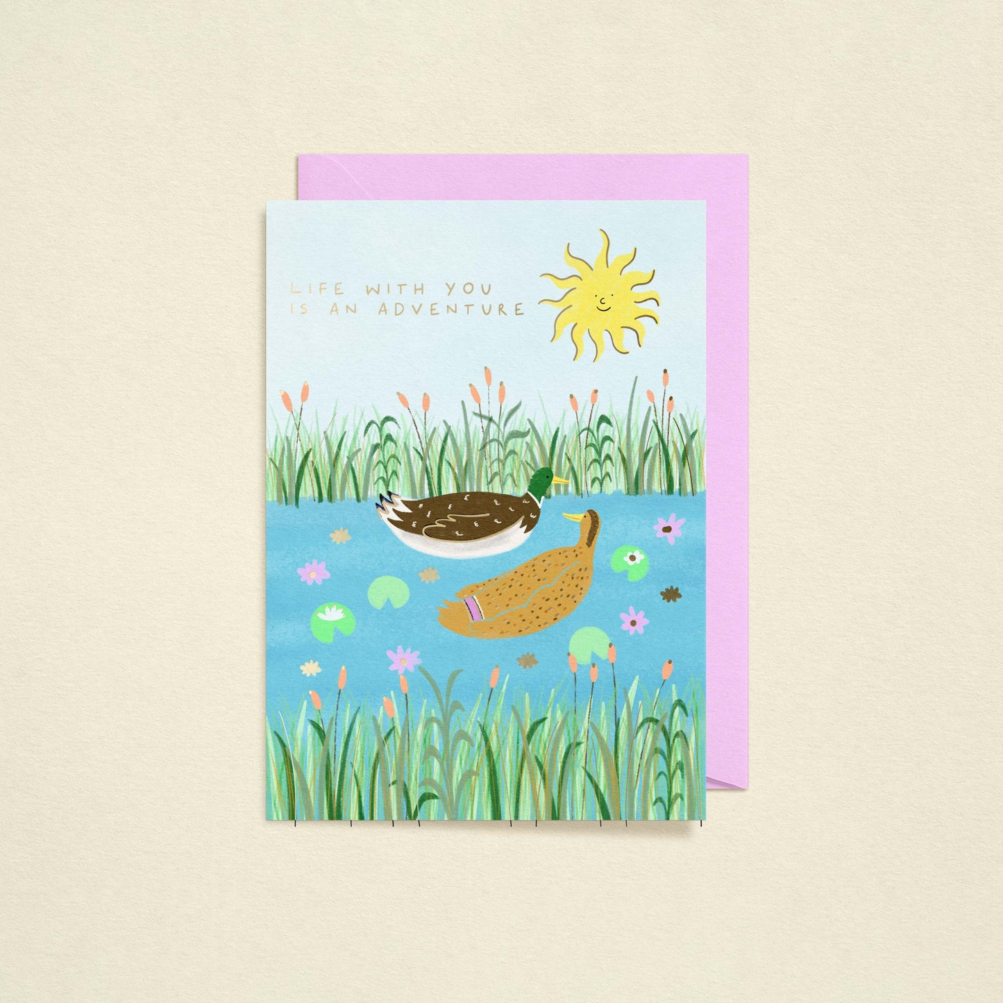 Life With You Is An Adventure Card | Gold Foiled Card