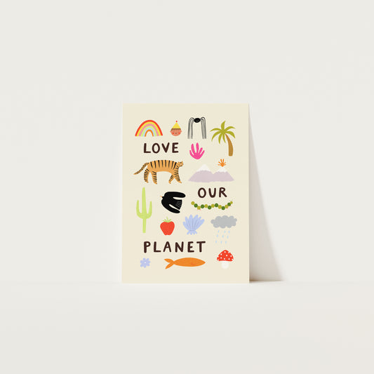 Love Our Planet Art Print A4