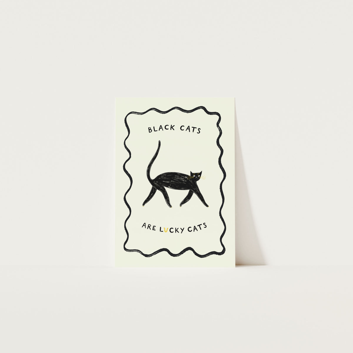 Lucky Black Cats Art Print A3
