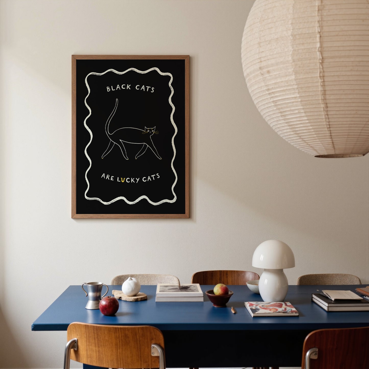 Black Cats Are Lucky Cats Art Print