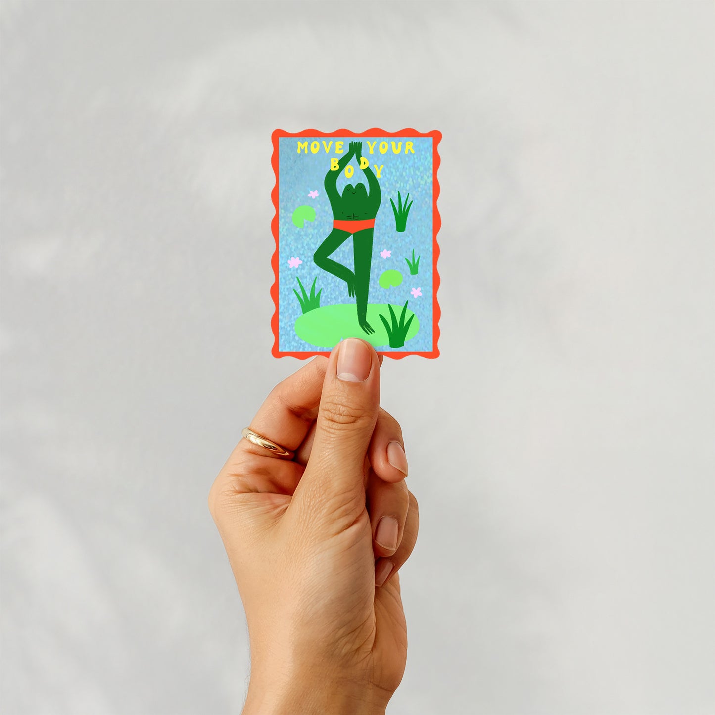 Move Your Body Frog Sticker