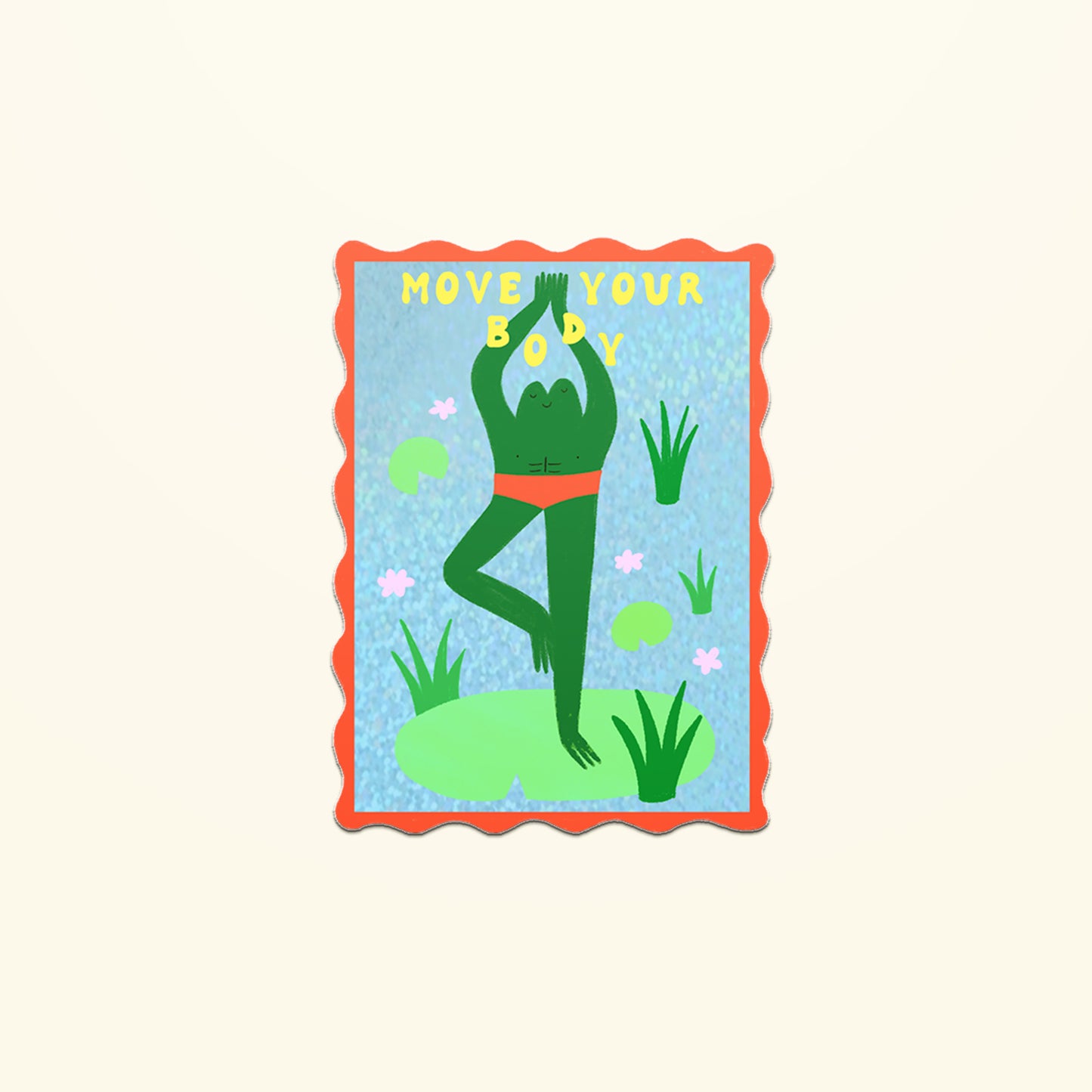 Move Your Body Frog Sticker