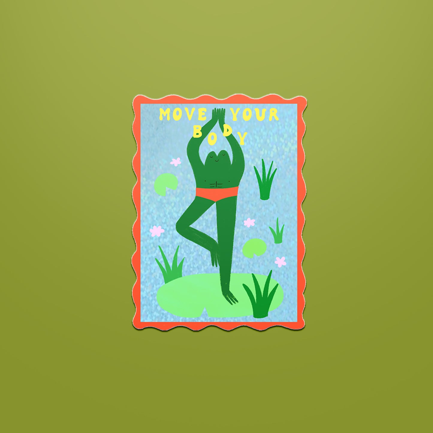 Move Your Body Frog Sticker