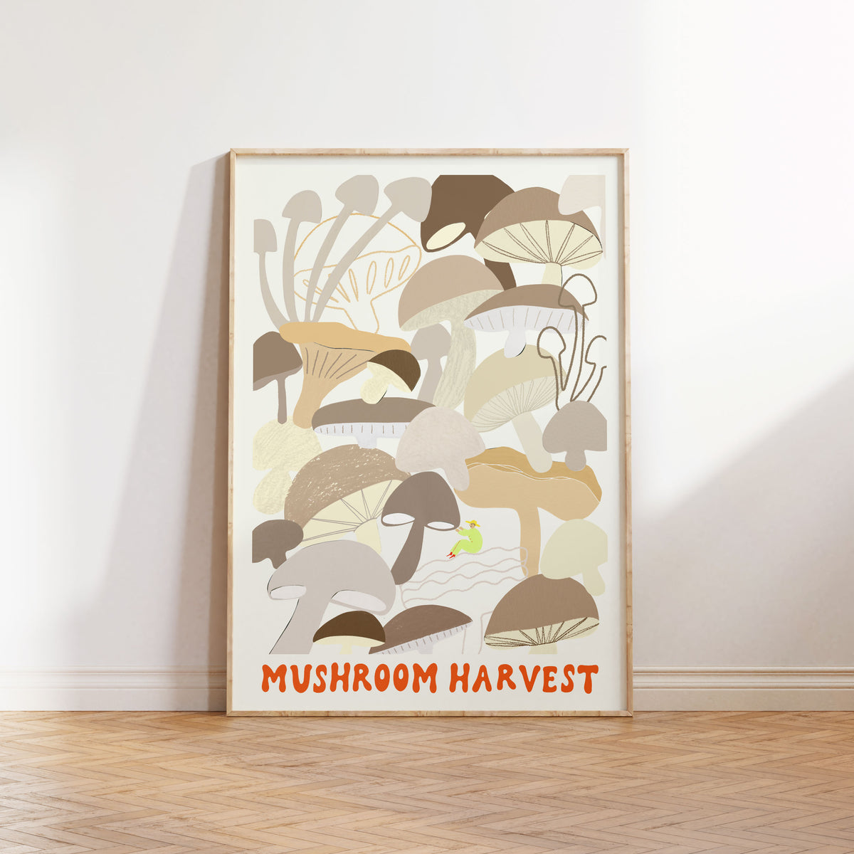 Mushroom Harvest Art Print A3