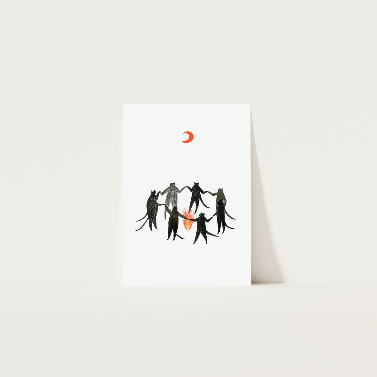 Mystic Cats Art Print A5