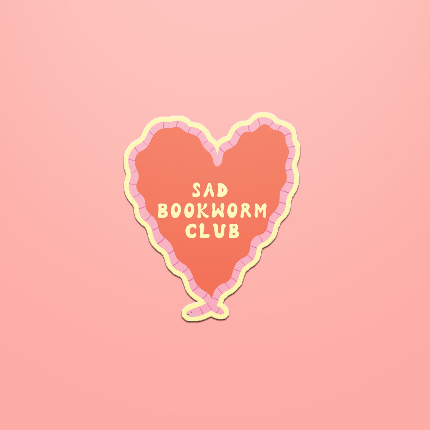 Sad Bookworm Club Sticker