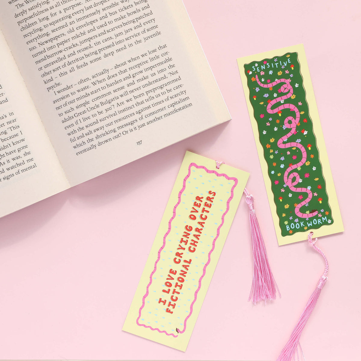 Sensitive Bookworm Gold Foiled Bookmark