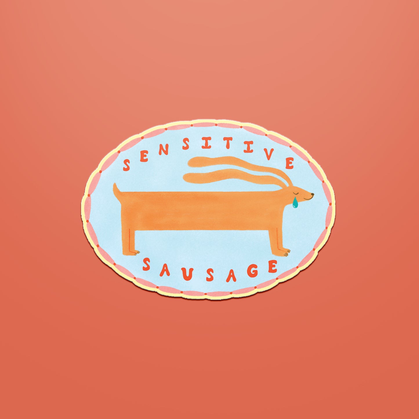 Sensitive Sausage Sticker