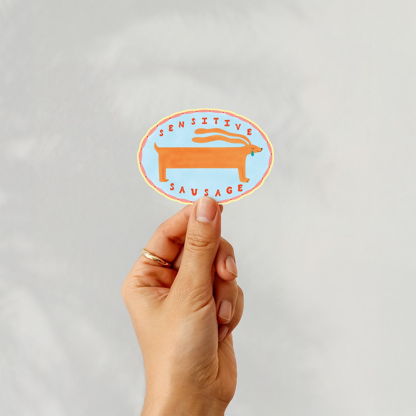Sensitive Sausage Sticker