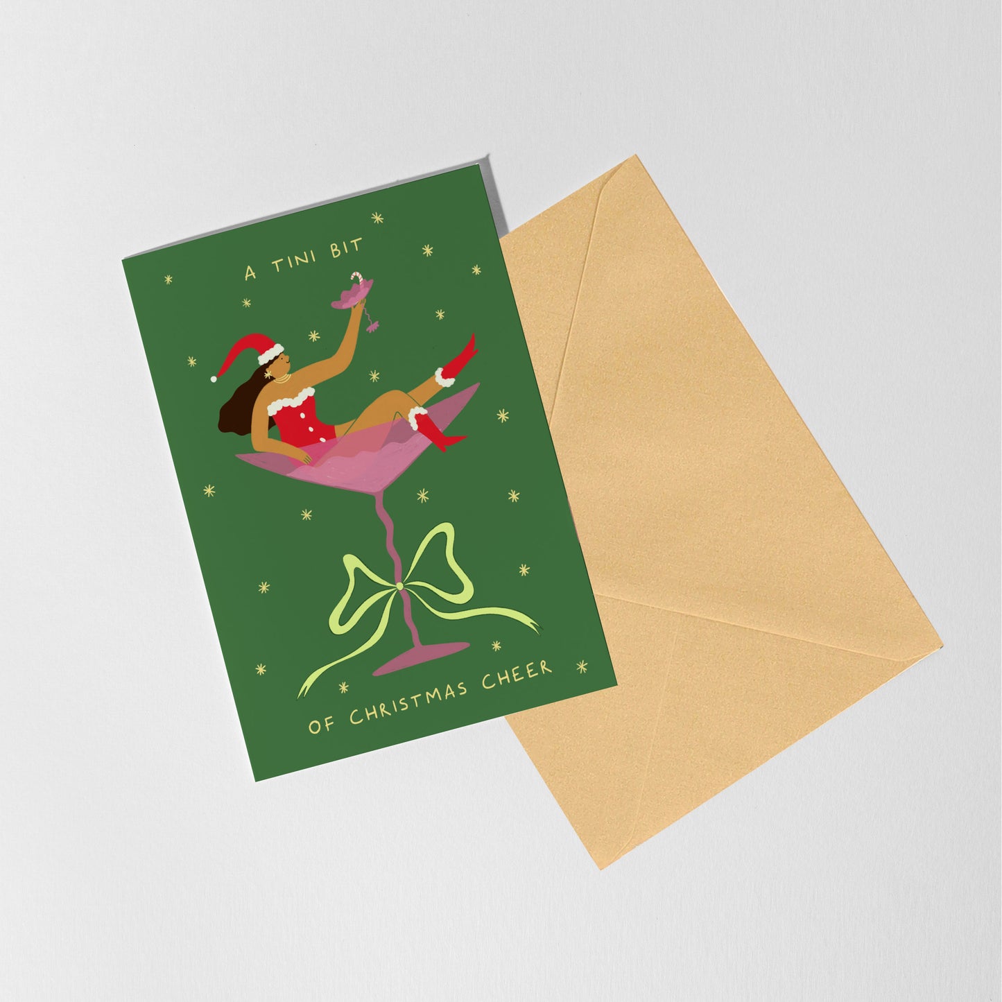 Tini Bit Martini Christmas Card