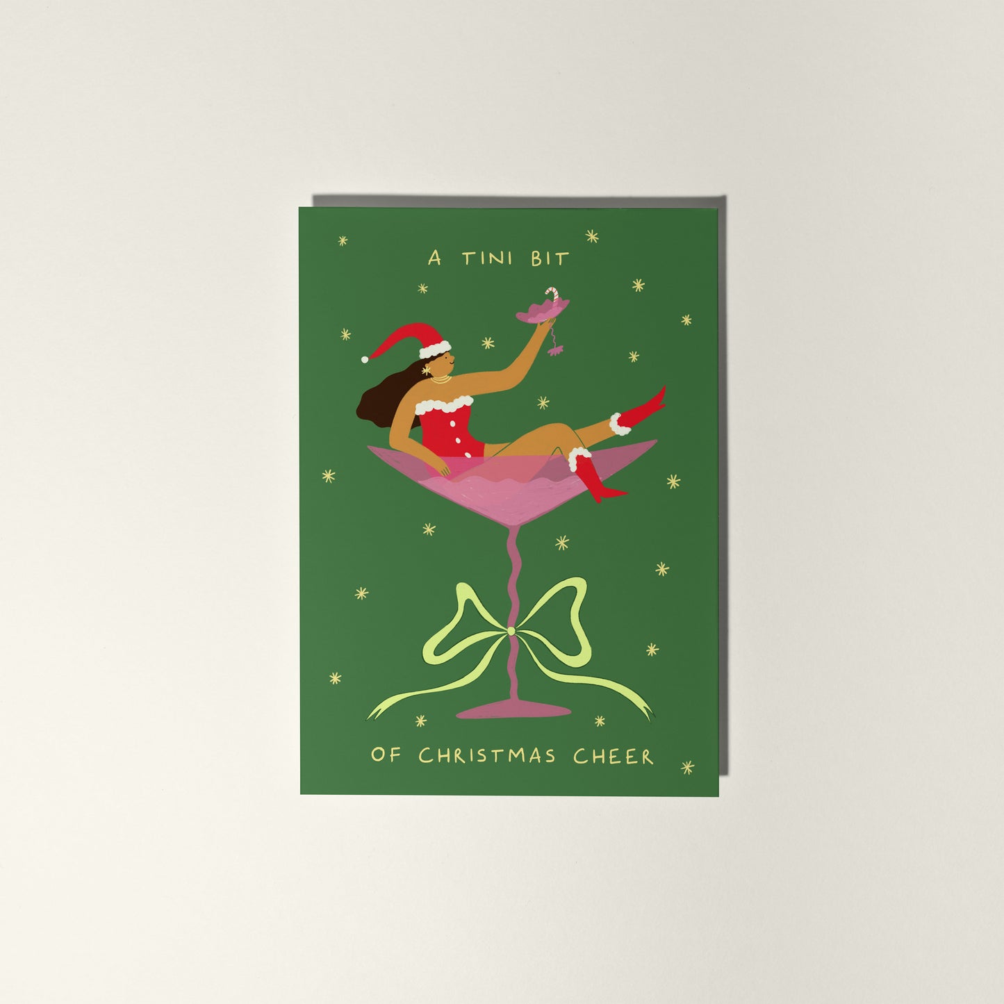 Tini Bit Martini Christmas Card