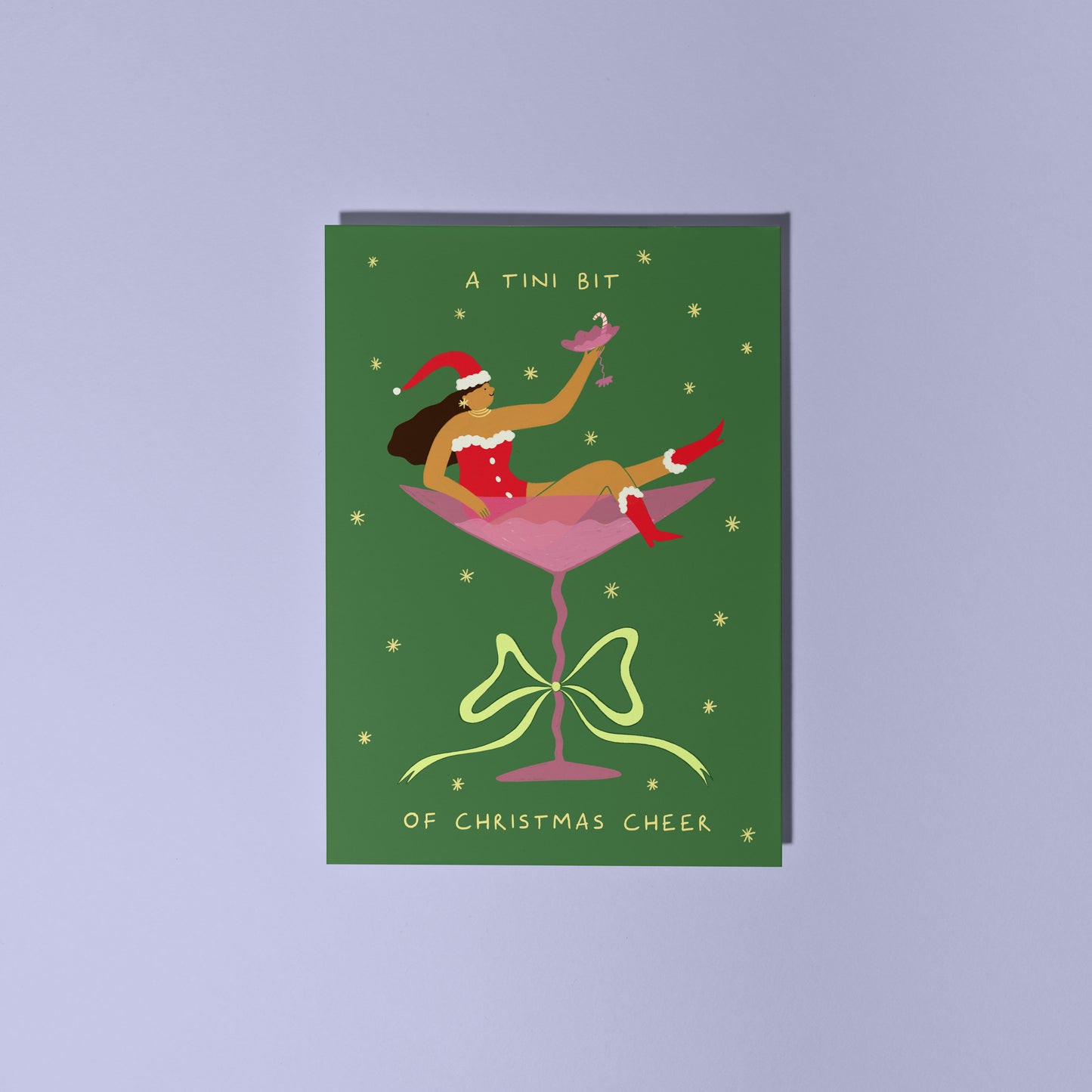 Tini Bit Martini Christmas Card