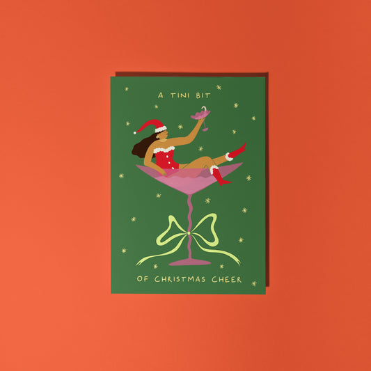 Tini Bit Martini Christmas Card