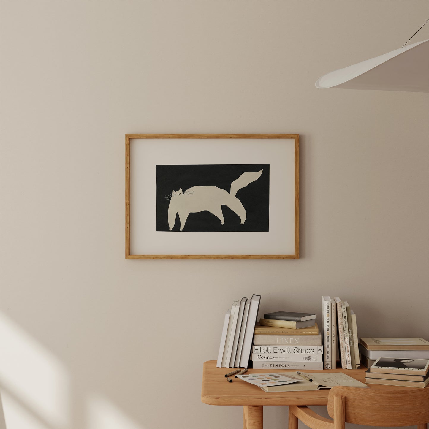 White Cat Art Print