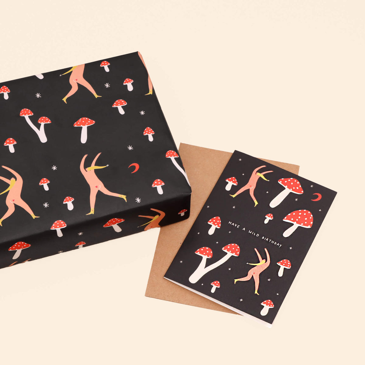 Mushroom Wrapping Paper - 5 Sheets
