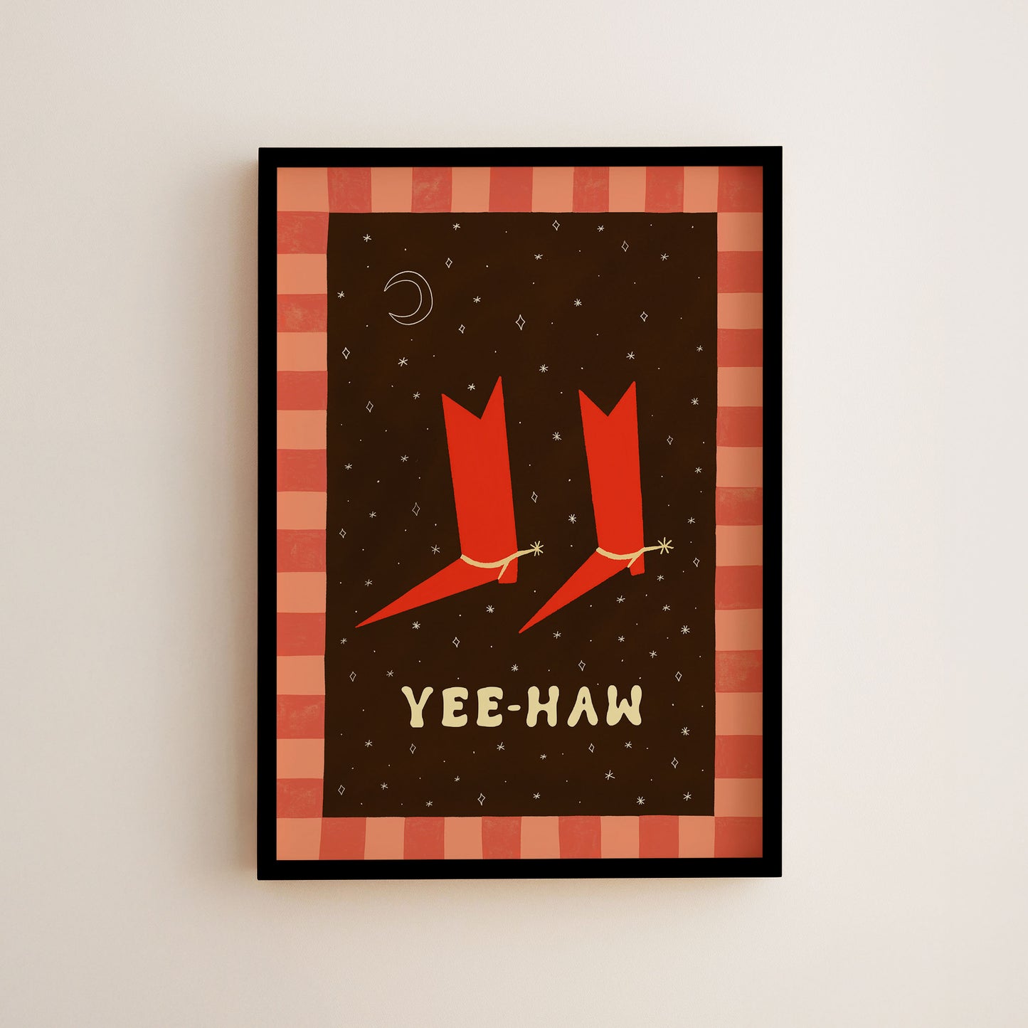 Yee-Haw Cowboy Boots Art Print