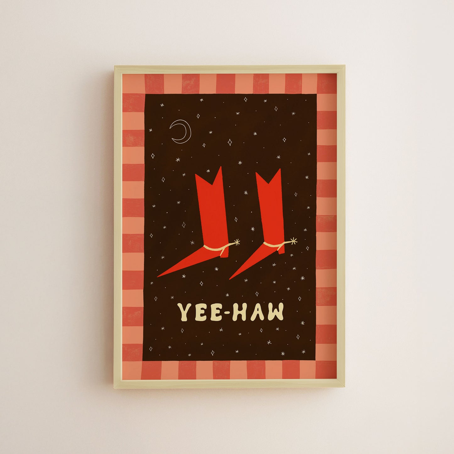 Yee-Haw Cowboy Boots Art Print