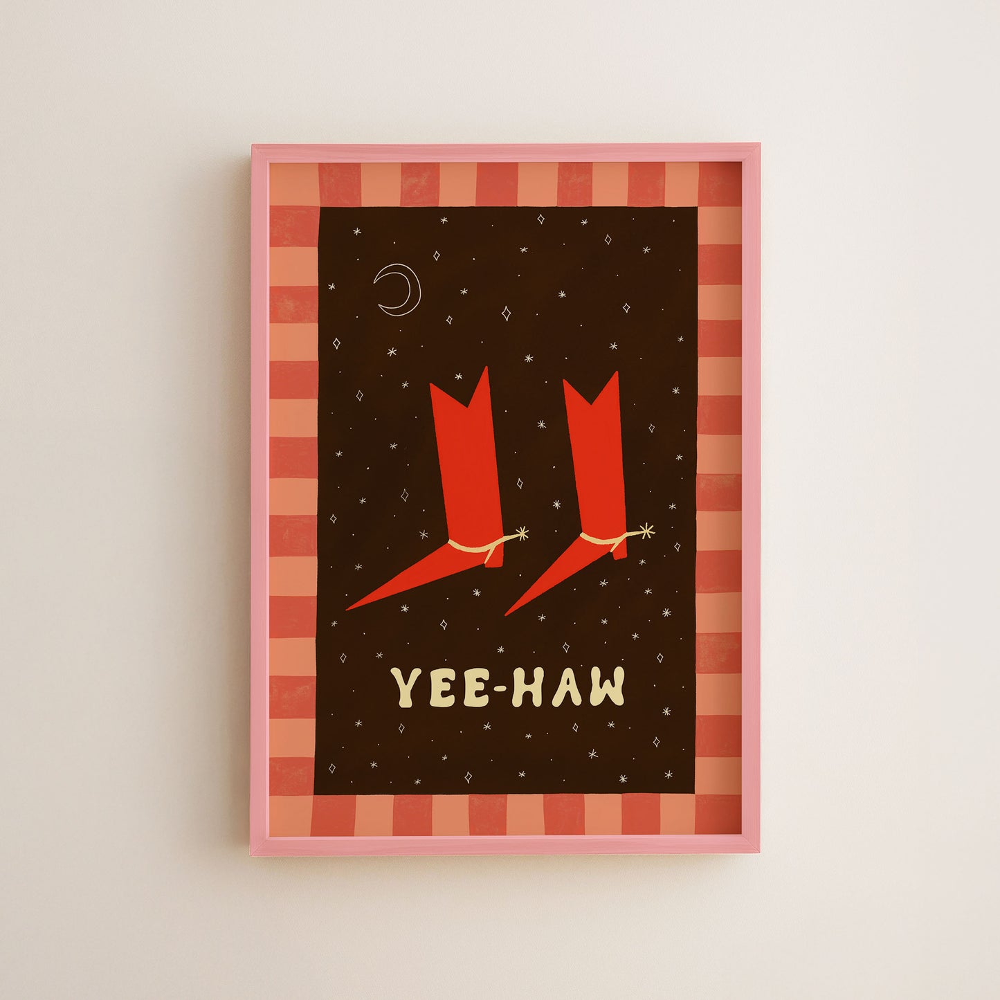 Yee-Haw Cowboy Boots Art Print