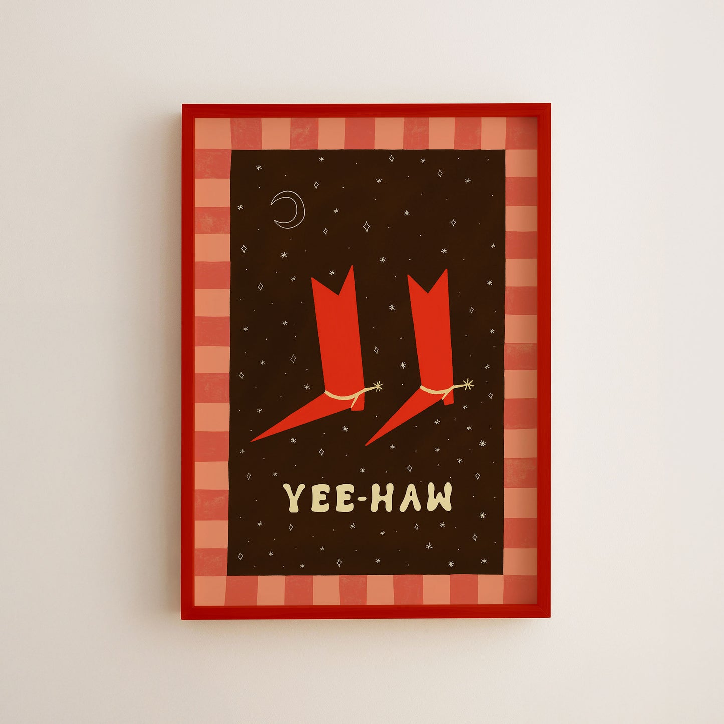 Yee-Haw Cowboy Boots Art Print