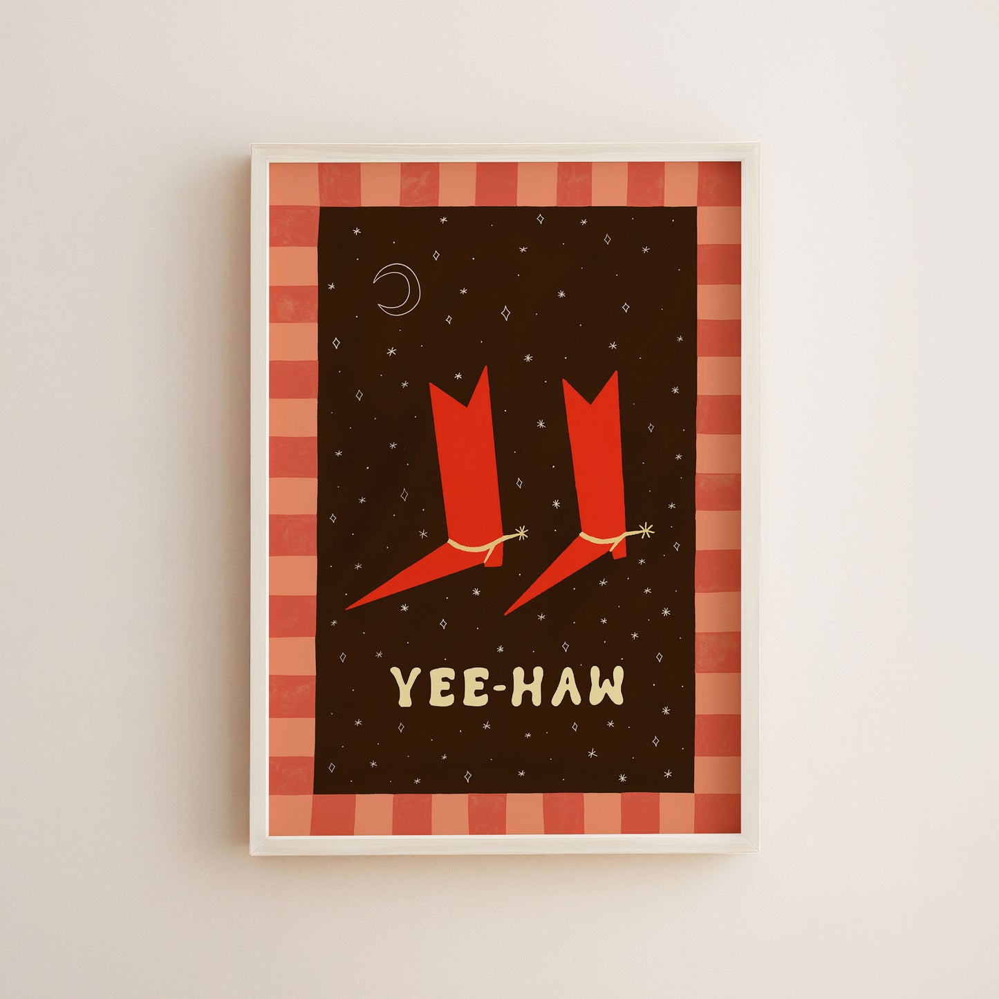 Yee-Haw Cowboy Boots Art Print