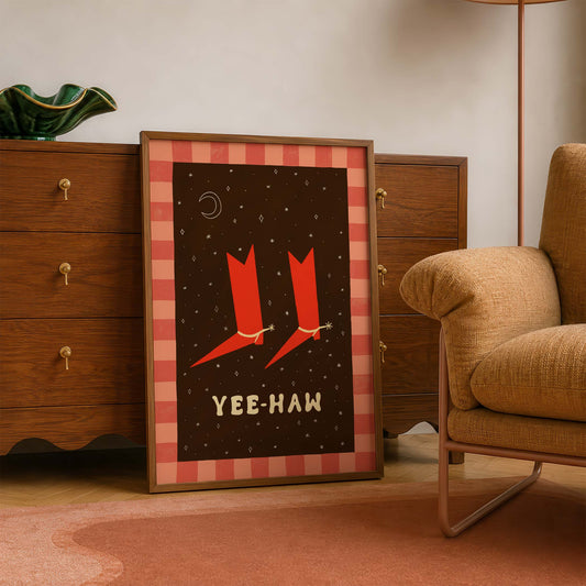 Yee-Haw Cowboy Boots Art Print